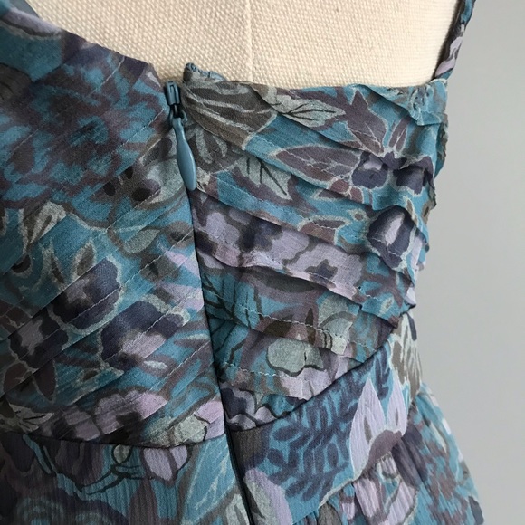 SABA Floral 100% Silk Strappy Midi Dress - Picture 9 of 13